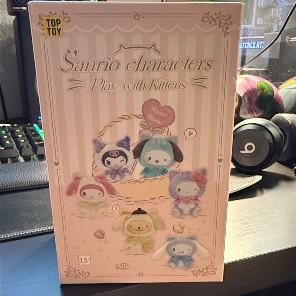 Sanrio Play with Kittens Plush Set - Pink and Blue